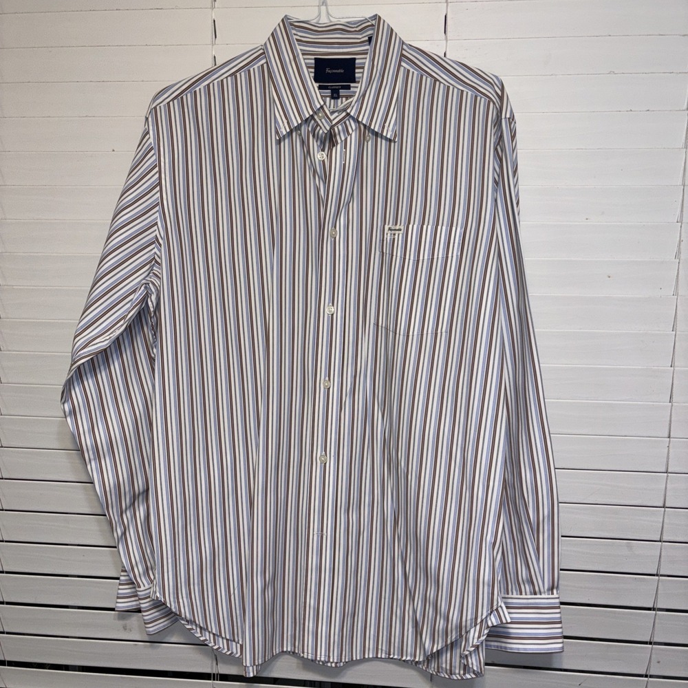 Faconnable Striped Shirt striped Classique  fit‎ men's XL